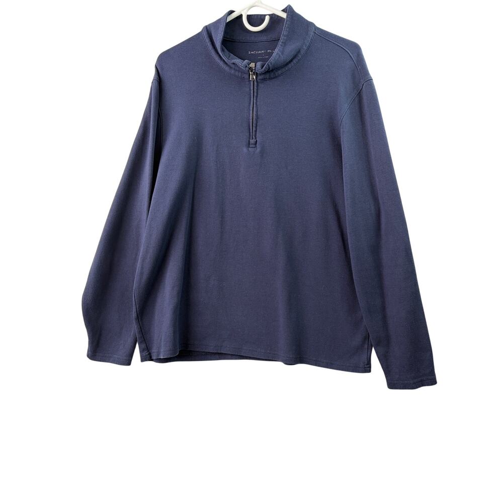 Zachary Prell Blue 1/4-Zip Luxury Pullover – Size L